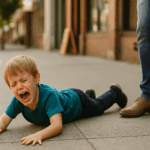 enfant en crise et parent impuissant